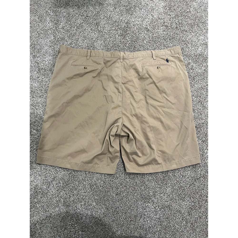 Polo Ralph Lauren Mens Classic Fit Khaki Tan Cotton Chino Shorts Size 52 Big - Picture 2 of 6
